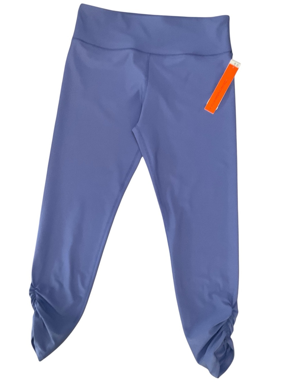Aqua Women’s Cropped Leggings with Ruched Ankles Blue Size XL NWT